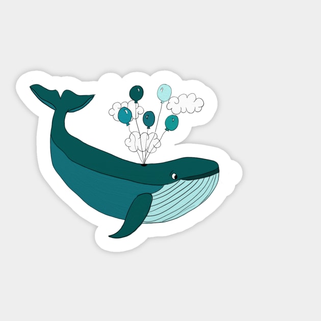 Party Whale Sticker by SSpictures